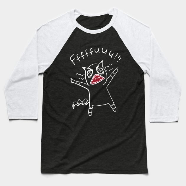 Fffuuu Rage Cat ($ for SilverCord-VR) Baseball T-Shirt by droganaida